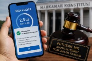 menelaah putusan yang membuat kuota internet tidak hangus melalui pilihan layanan, bukan otomatis pada semua paket.