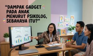 Psikolog menjelaskan hasil penelitian kepada orang tua untuk memahami pengaruh gadget untuk anak terhadap tidur, aktivitas, dan interaksi keluarga.