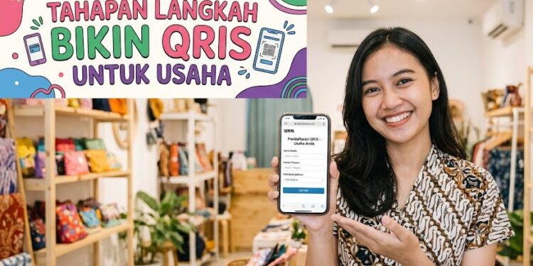 Panduan langkah demi langkah mempraktekkan cara membuat QRIS untuk usaha melalui ponsel pintar agar transaksi jualan makin lancar.
