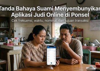Istri memeriksa mutasi rekening mencurigakan terkait dugaan aplikasi judi online